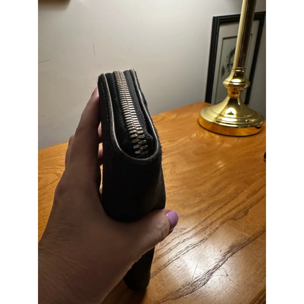 Louis Vuitton Black Graphite Canvas Long Zip Wallet - Picture 5 of 8